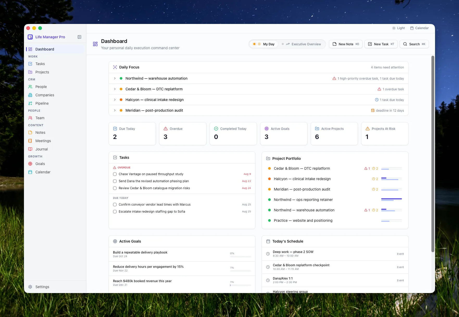 My Day dashboard